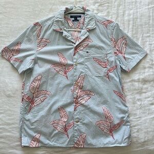 Men’s Calvin Klein Short Sleeve Button Up Shirt Mens Medium